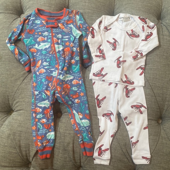 Bundled Pajamas - Hatley Baby & Lobster set 0-3 months - Picture 1 of 8